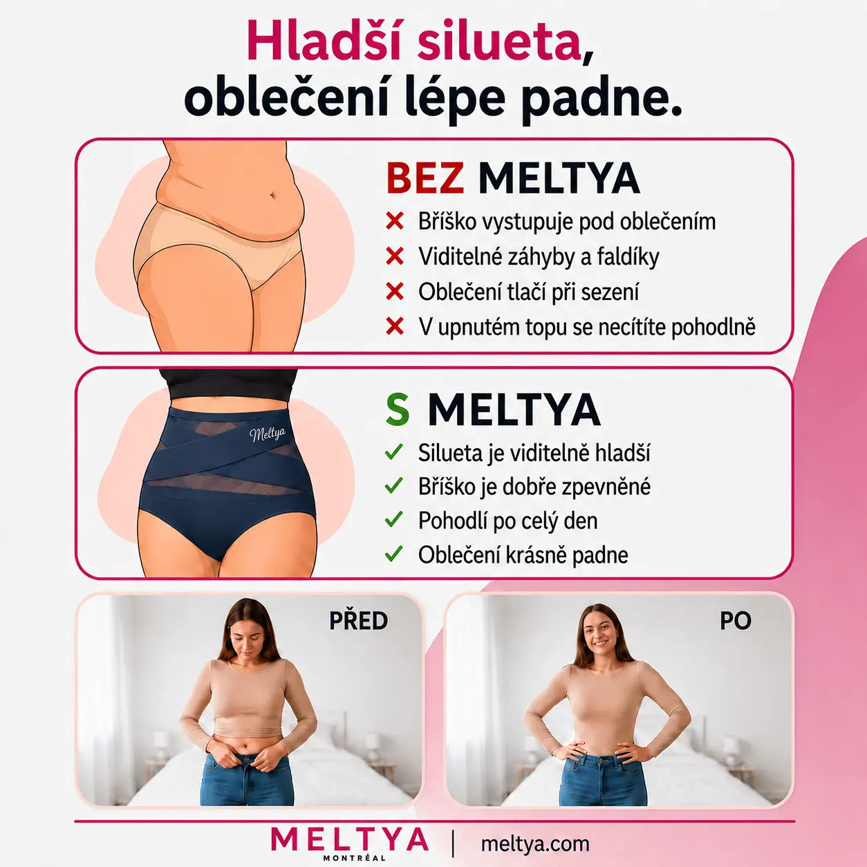 Tvarující stahovací kalhotky Meltya